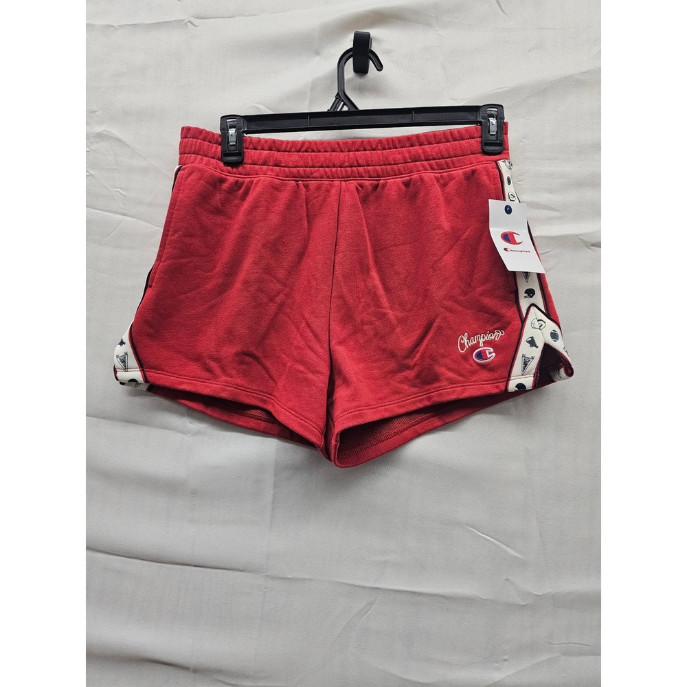 Champion Womens Elective Motif Taping Shorts Red Lava Falls CPW253SH04013 Size M